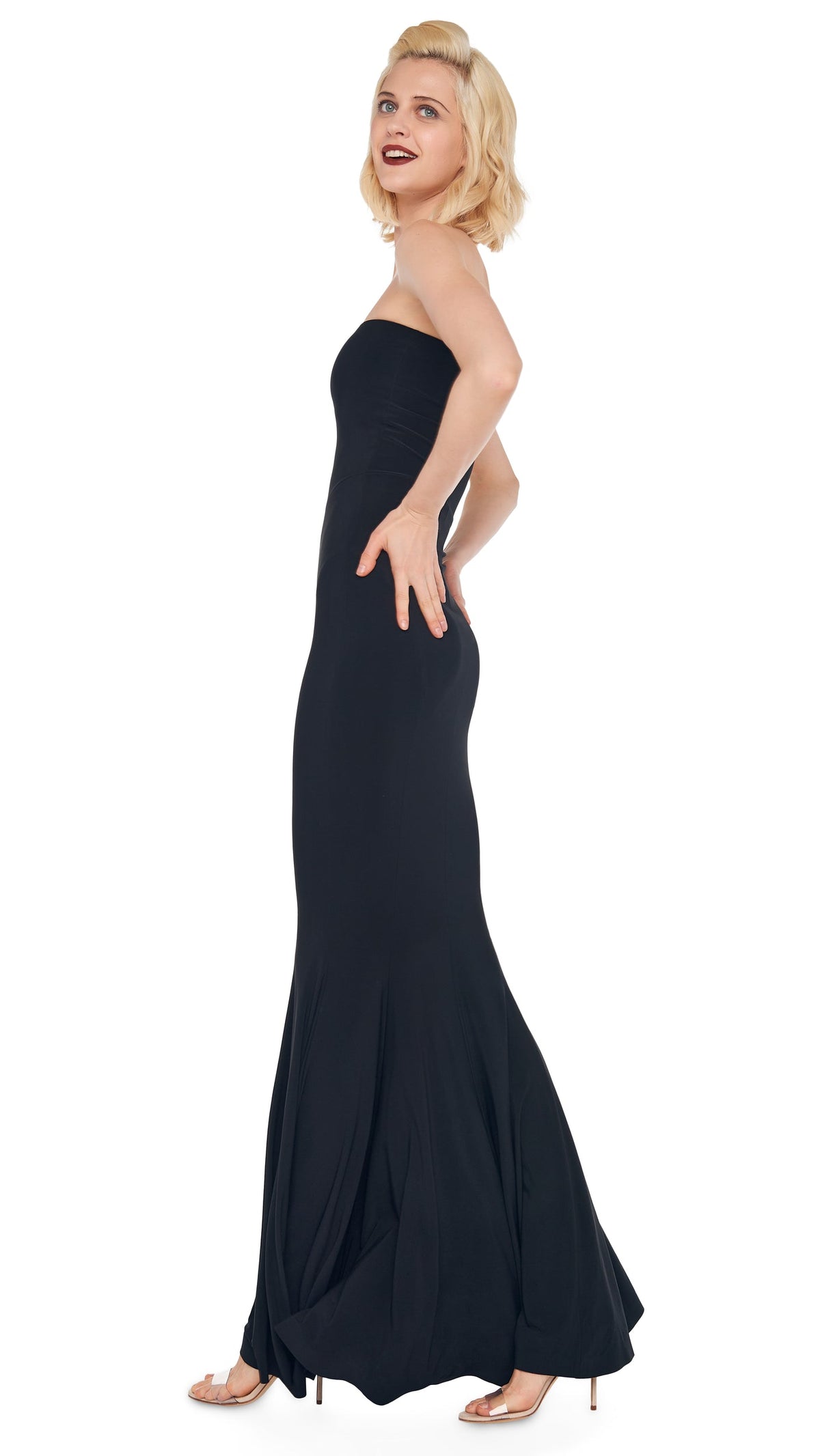 Norma Kamali STRAPLESS FISHTAIL GOWN