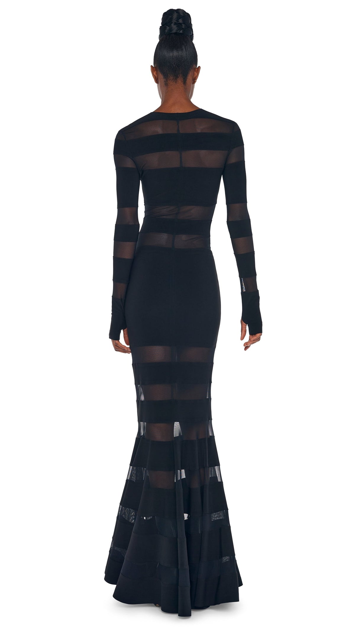 Norma Kamali SPLICED DRESS FISHTAIL GOWN