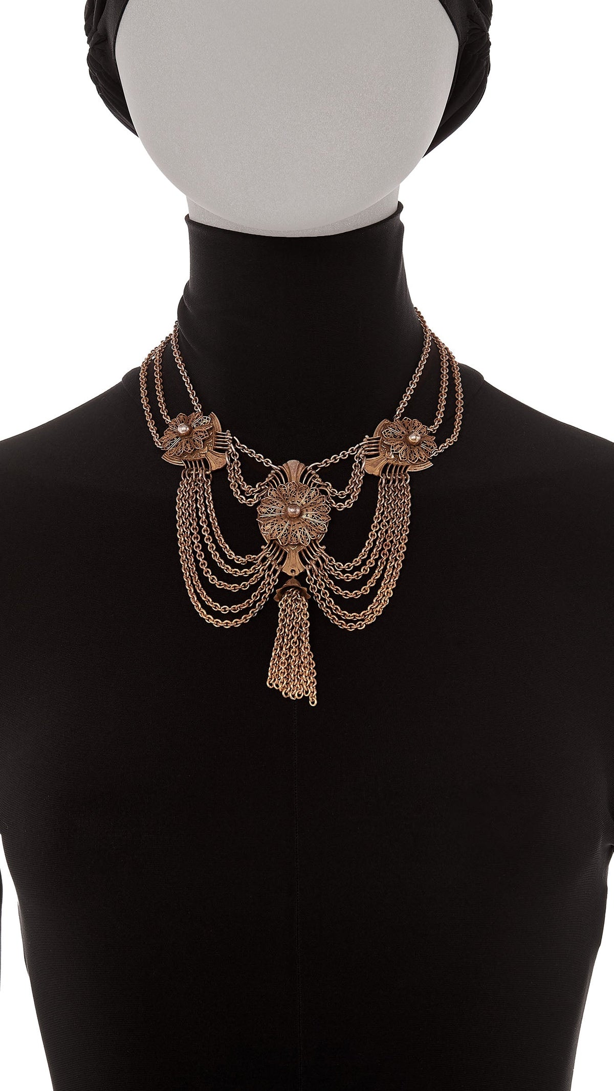 Norma Kamali CHAIN DROP NECKLACE WITH TASSEL