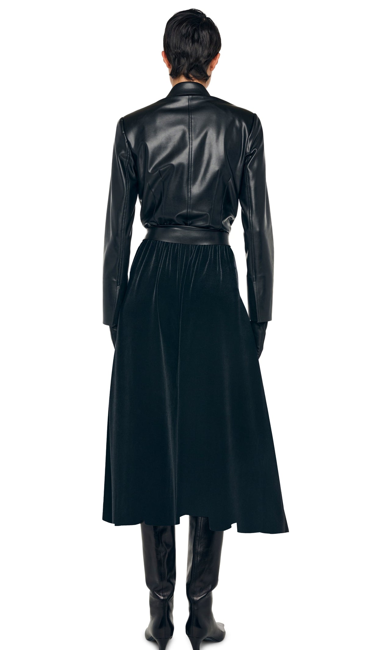 Norma Kamali FLARED SKIRT TO MIDCALF