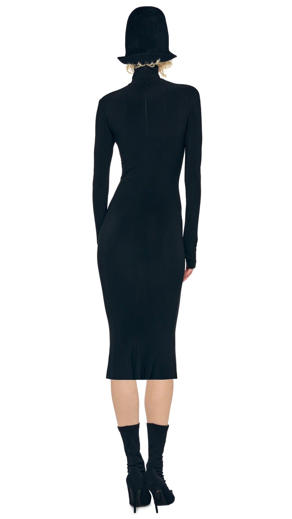 Norma Kamali LONG SLEEVE TURTLENECK DRESS
