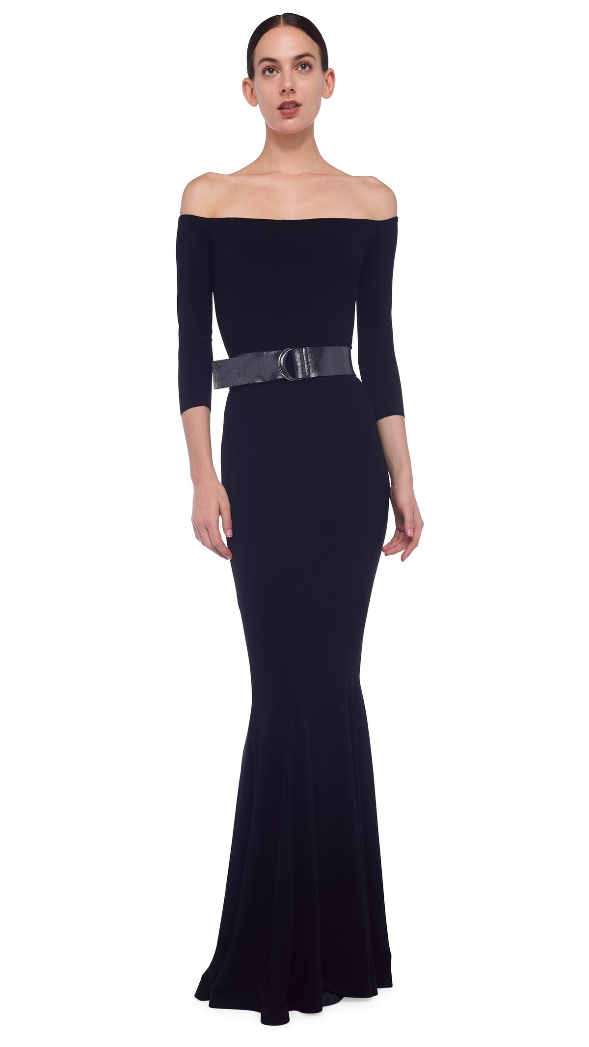 Norma Kamali OFF SHOULDER FISHTAIL GOWN