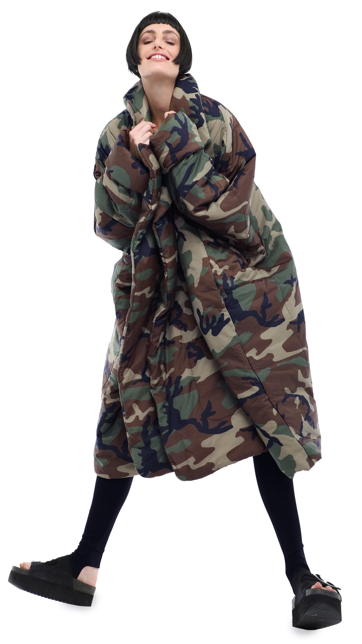 Norma Kamali BLANKET SLEEPING BAG COAT