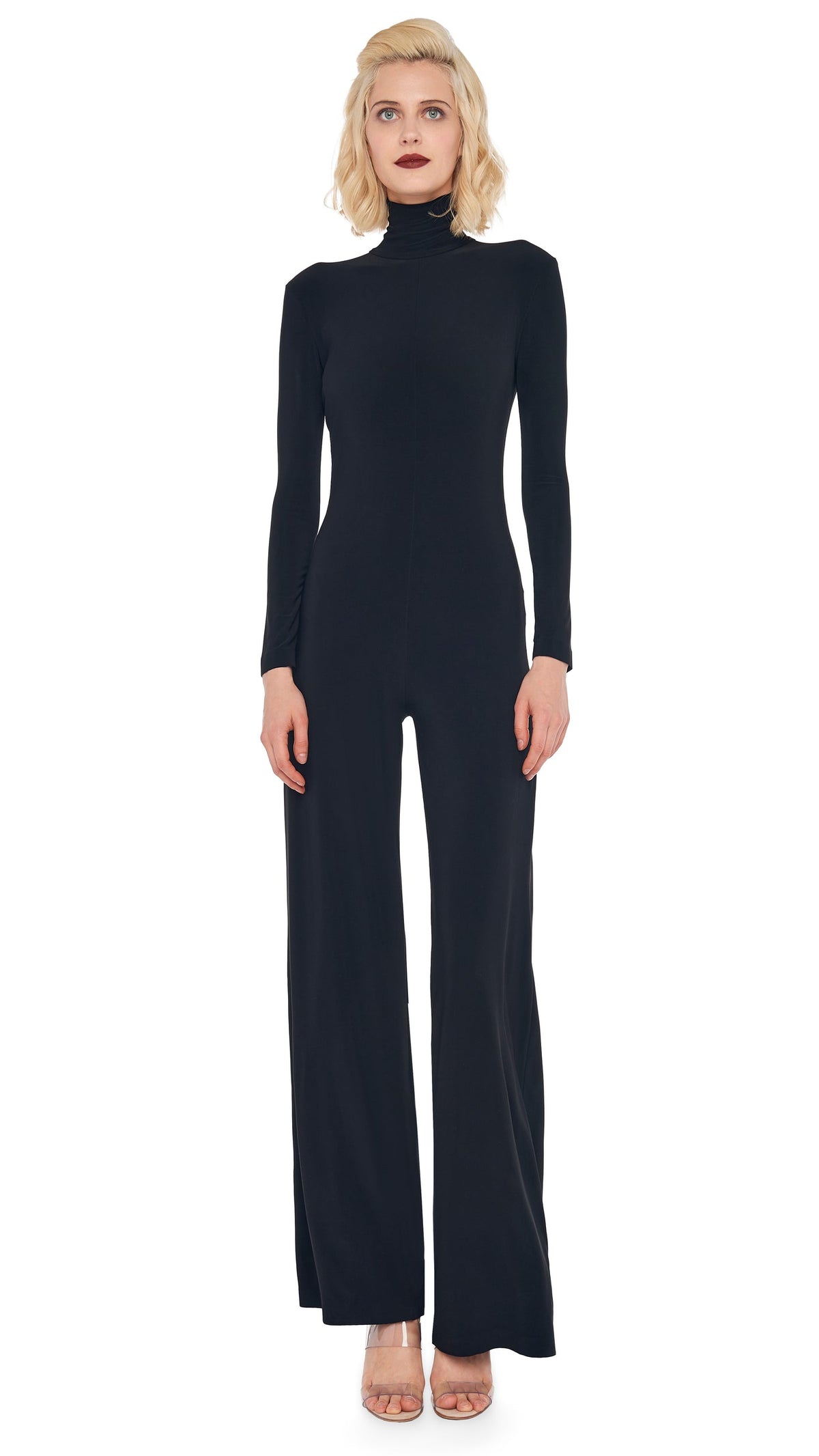 Norma Kamali LONG SLEEVE TURTLE JUMPSUIT