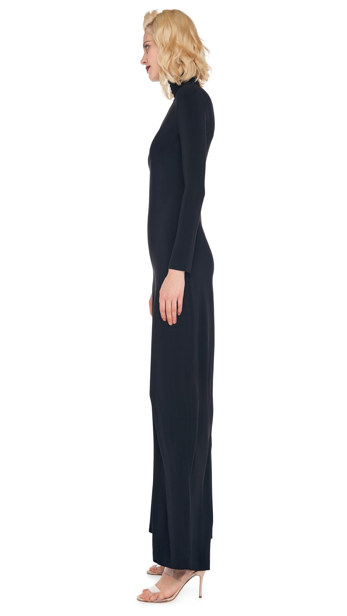 Norma Kamali LONG SLEEVE TURTLE JUMPSUIT