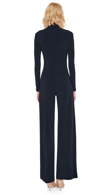Norma Kamali LONG SLEEVE TURTLE JUMPSUIT