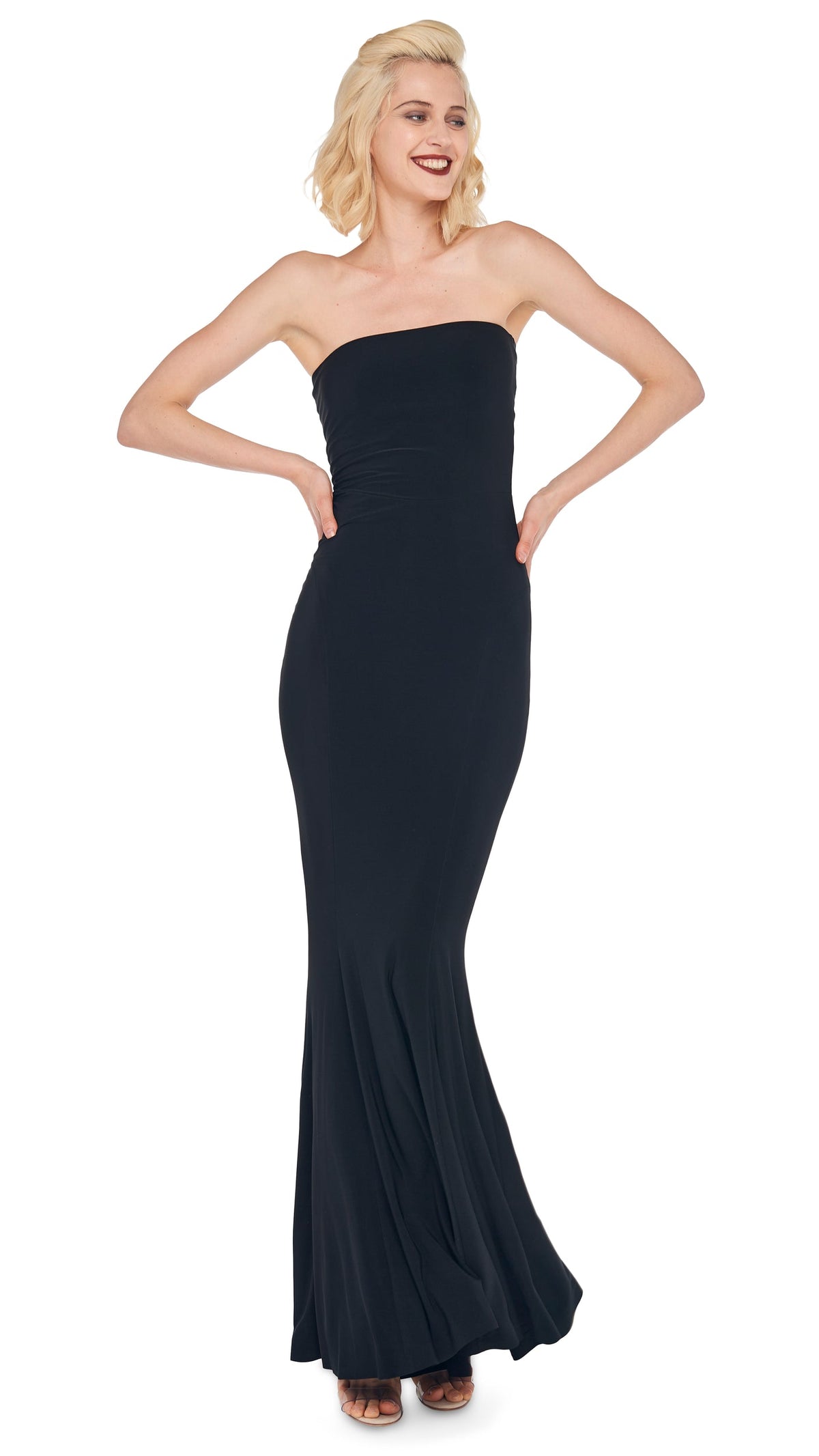 Norma Kamali STRAPLESS FISHTAIL GOWN