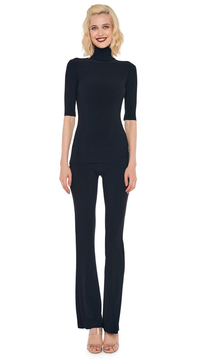 Norma Kamali SHORT SLEEVE TURTLE TOP