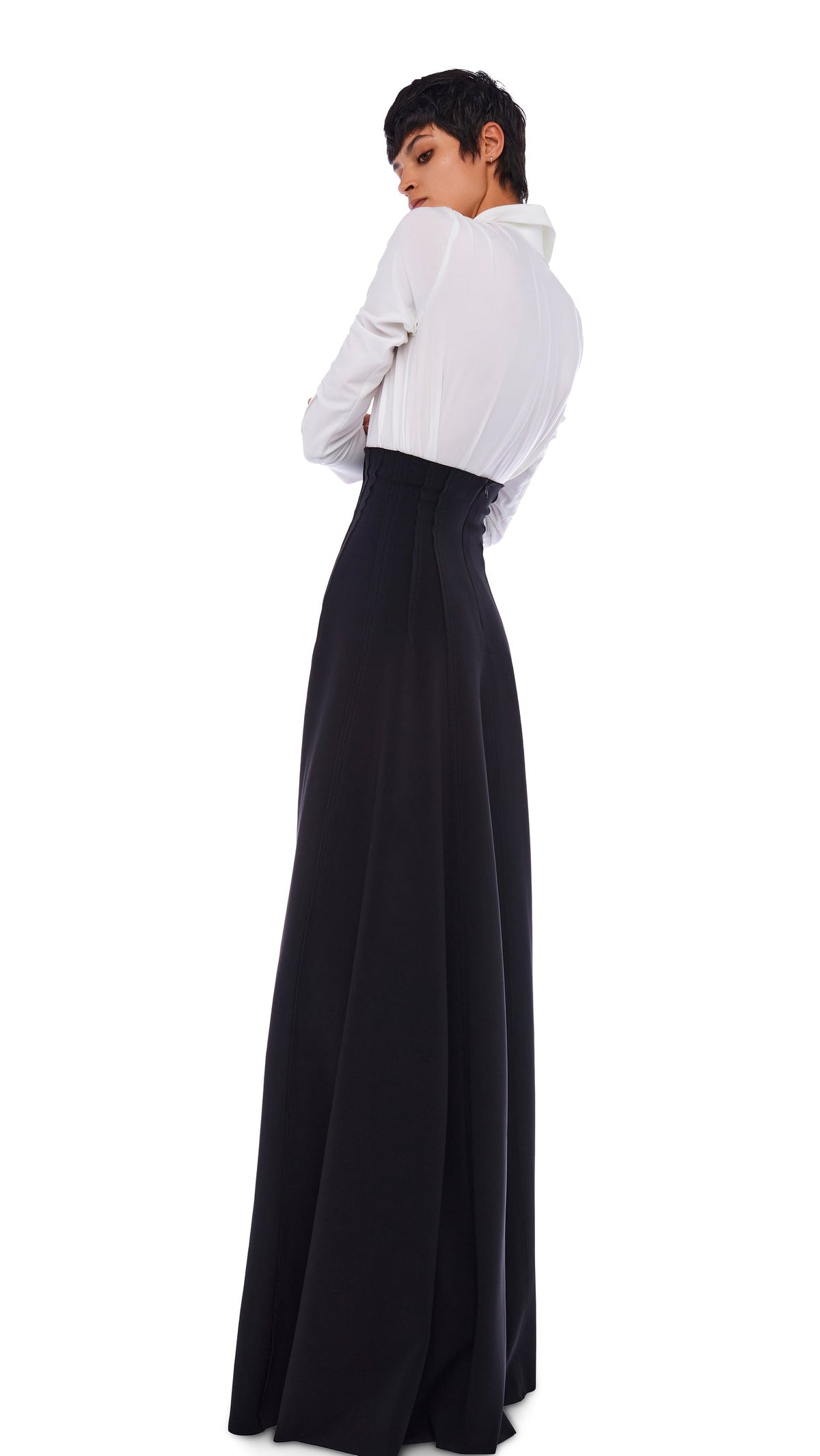 Norma Kamali LONG GRACE SKIRT