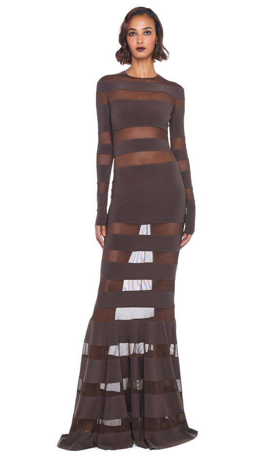 Norma Kamali SPLICED DRESS FISHTAIL GOWN
