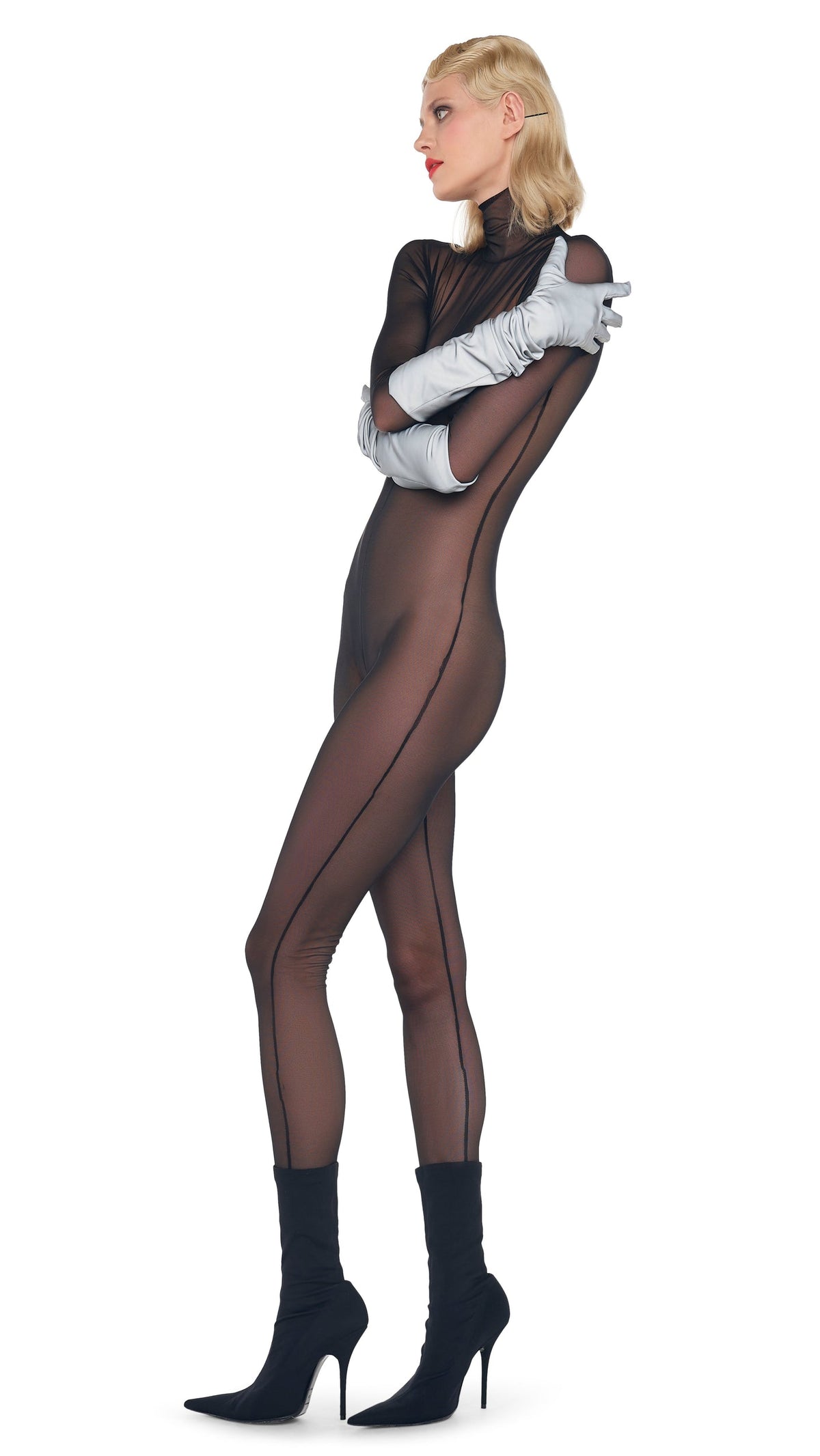 Norma Kamali LONG SLEEVE TURTLE CATSUIT