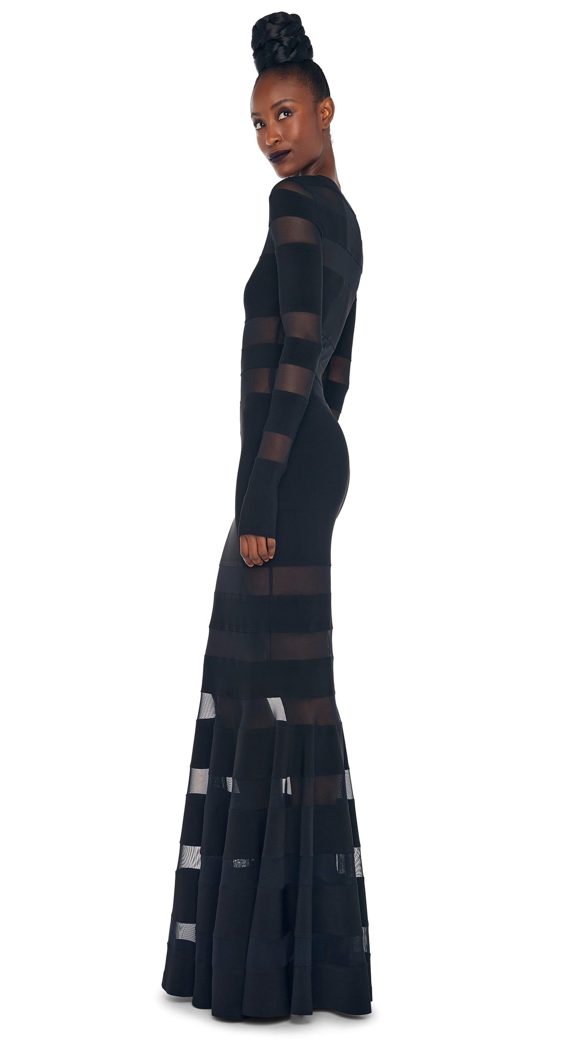 Norma Kamali SPLICED DRESS FISHTAIL GOWN