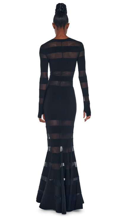 Norma Kamali SPLICED DRESS FISHTAIL GOWN