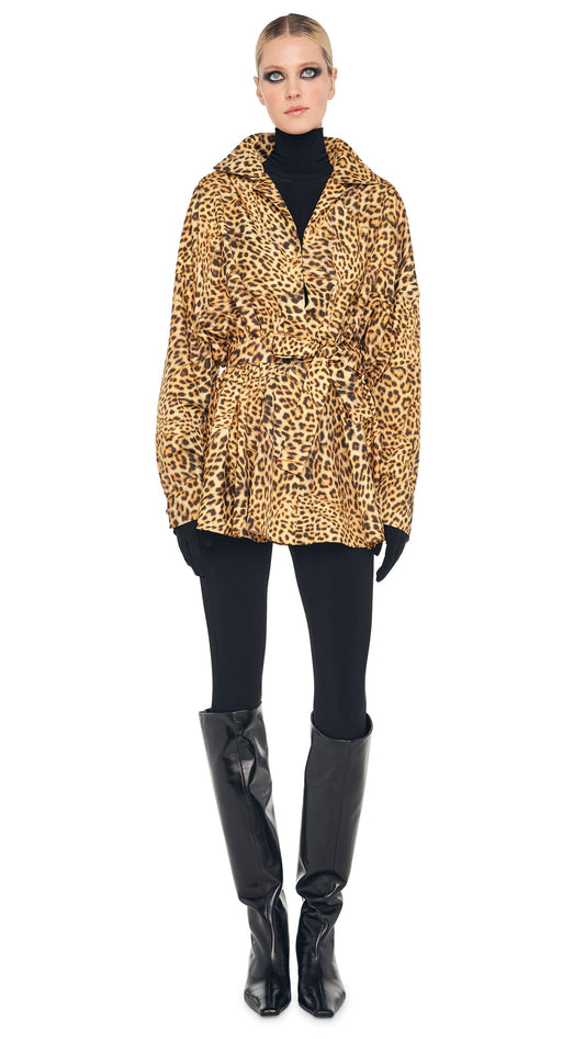 Norma Kamali SUPER OS BF NK SHIRT FLARED MINI DRESS