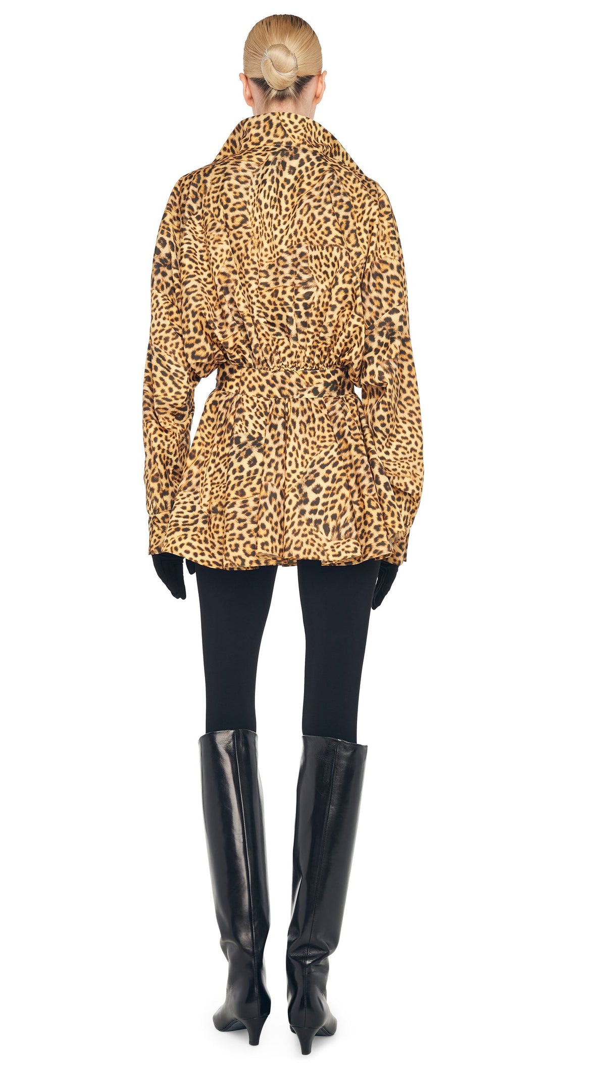 Norma Kamali SUPER OS BF NK SHIRT FLARED MINI DRESS