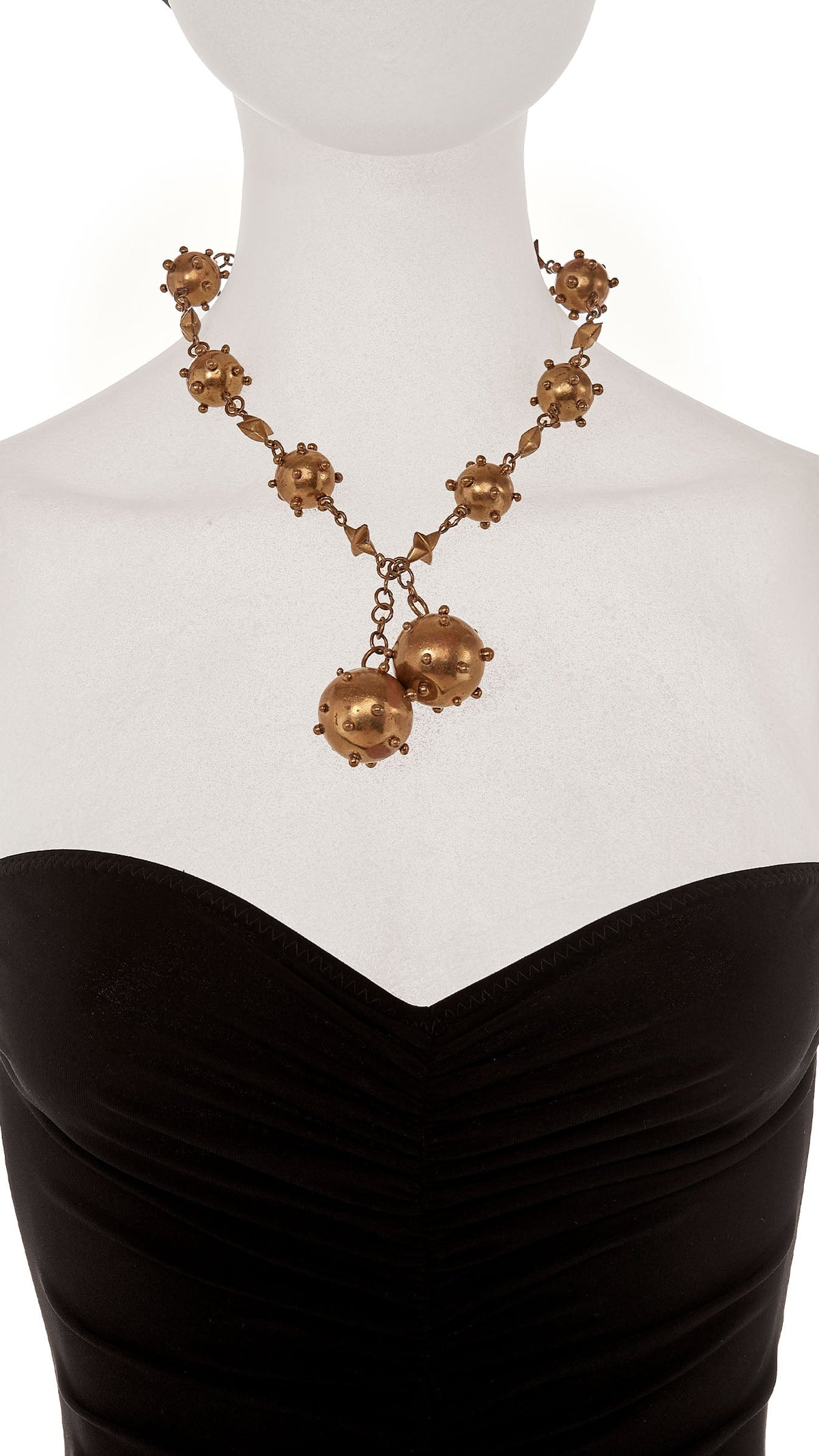 Norma Kamali SPIKE NECKLACE AND BOW SPIKE BANGLE