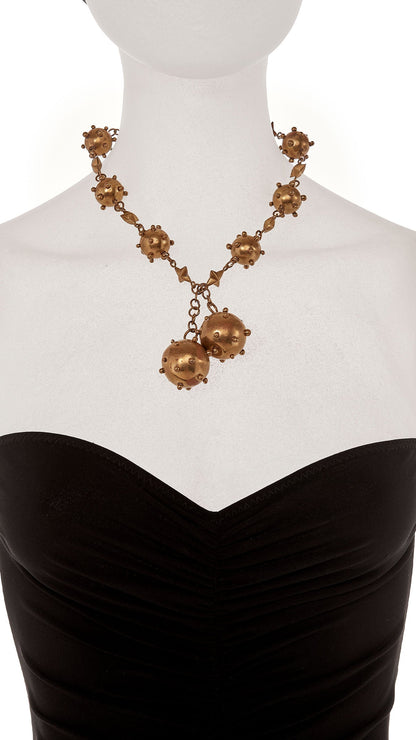 Norma Kamali SPIKE NECKLACE AND BOW SPIKE BANGLE