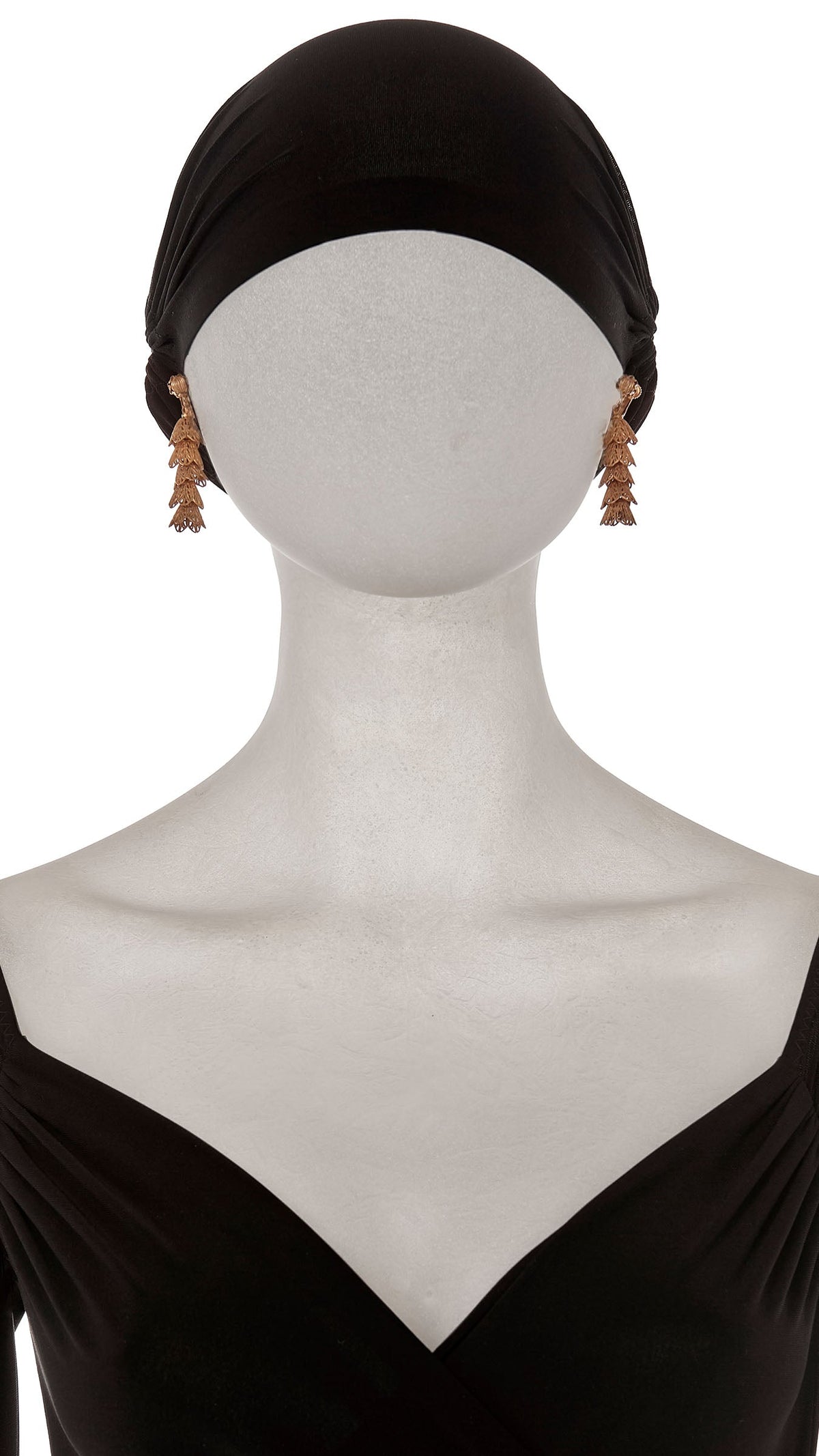 Norma Kamali BRASS TIERED DROP FILIGREE EARRINGS