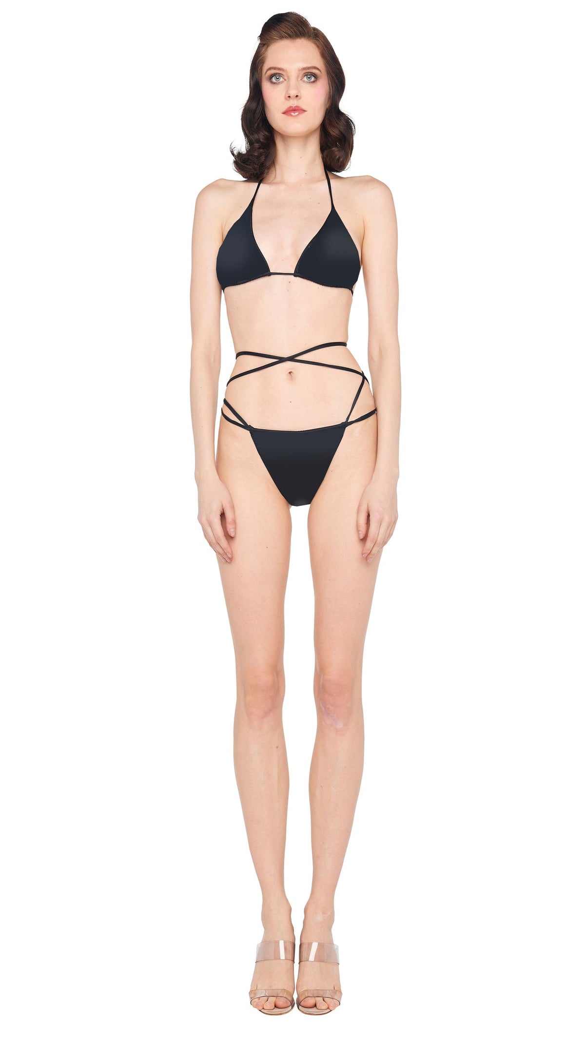 Norma Kamali CRISS CROSS BIKINI BRA / BOTTOM