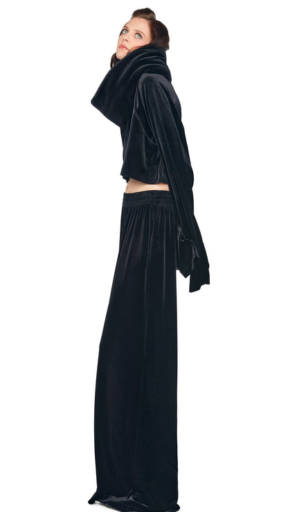 Norma Kamali OS RAGLAN SLEEVE CROPPED TOP