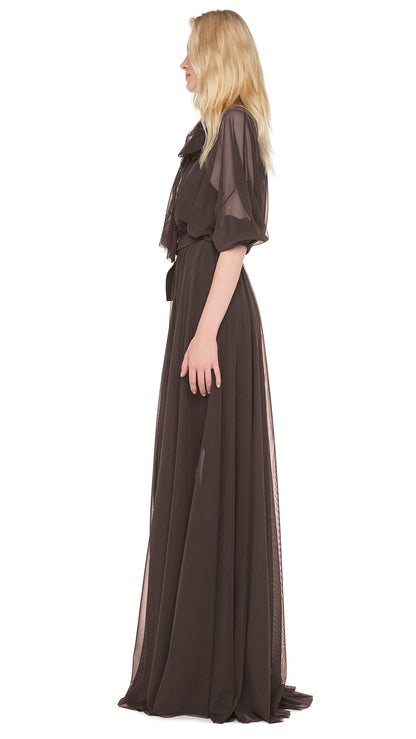 Norma Kamali SUPER OS BF NK SHIRT GOWN W/ BOW