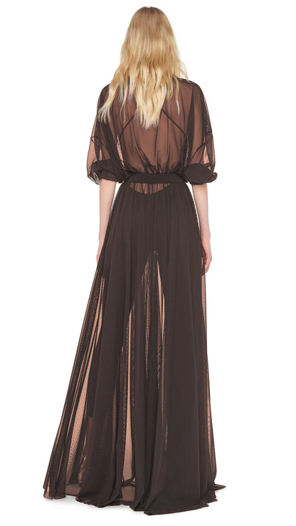 Norma Kamali SUPER OS BF NK SHIRT GOWN W/ BOW