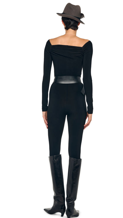 Norma Kamali OFF SHOULDER SWEETHEART CATSUIT