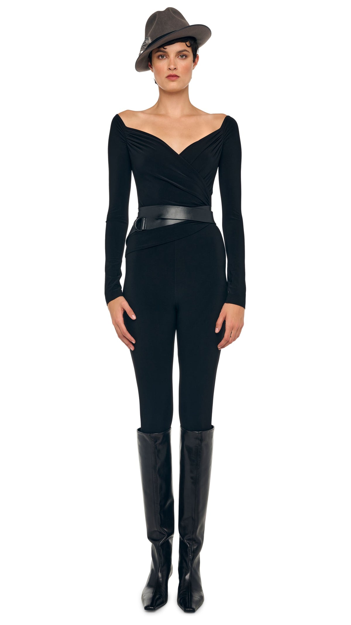 Norma Kamali OFF SHOULDER SWEETHEART CATSUIT