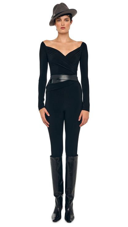 Norma Kamali OFF SHOULDER SWEETHEART CATSUIT