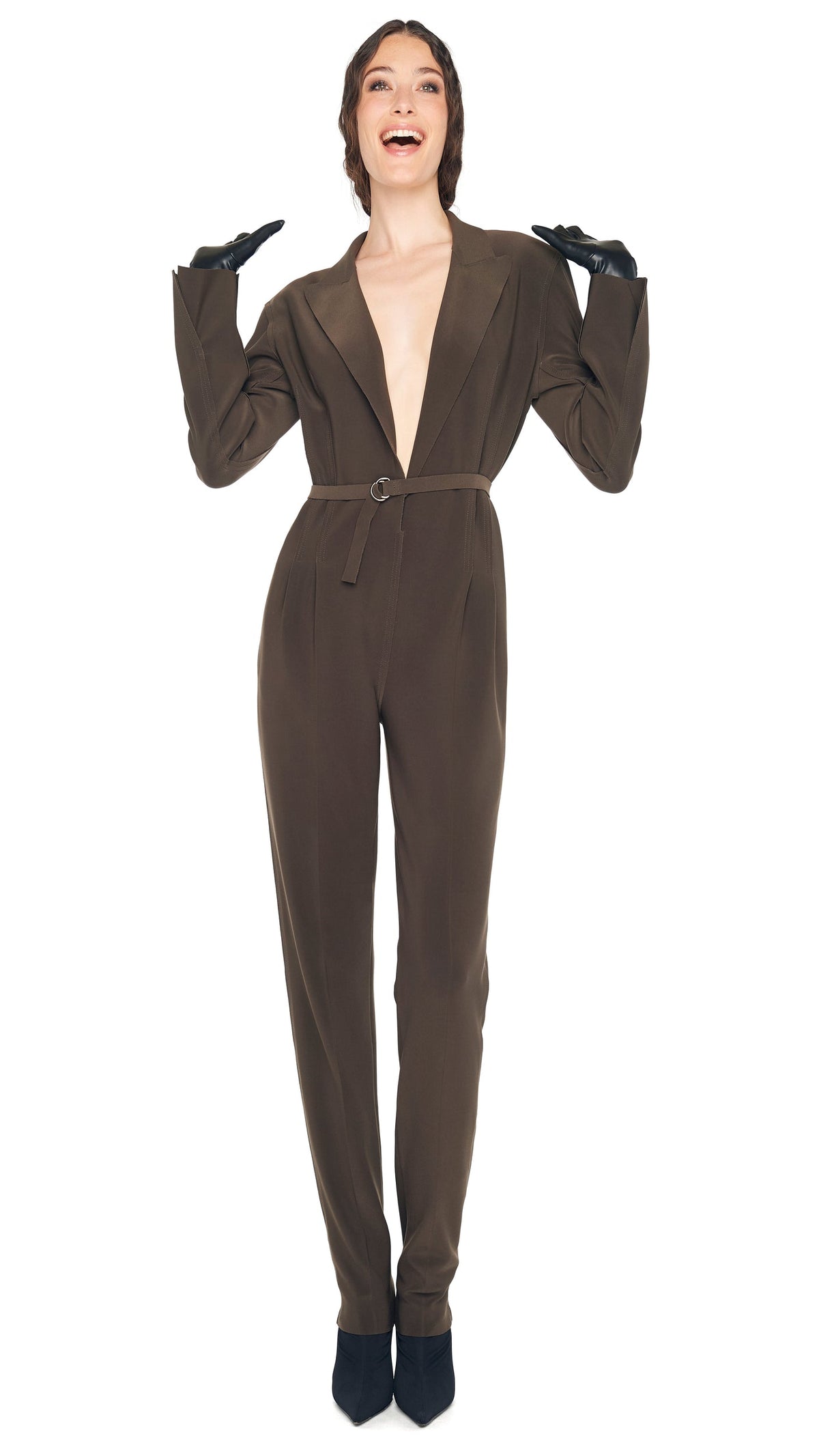 Norma Kamali EASY FIT SB TAPERED LEG JUMPSUIT