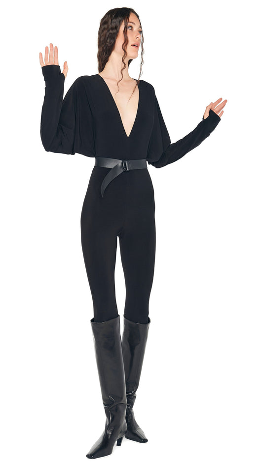 Norma Kamali DOLMAN V NECK CATSUIT
