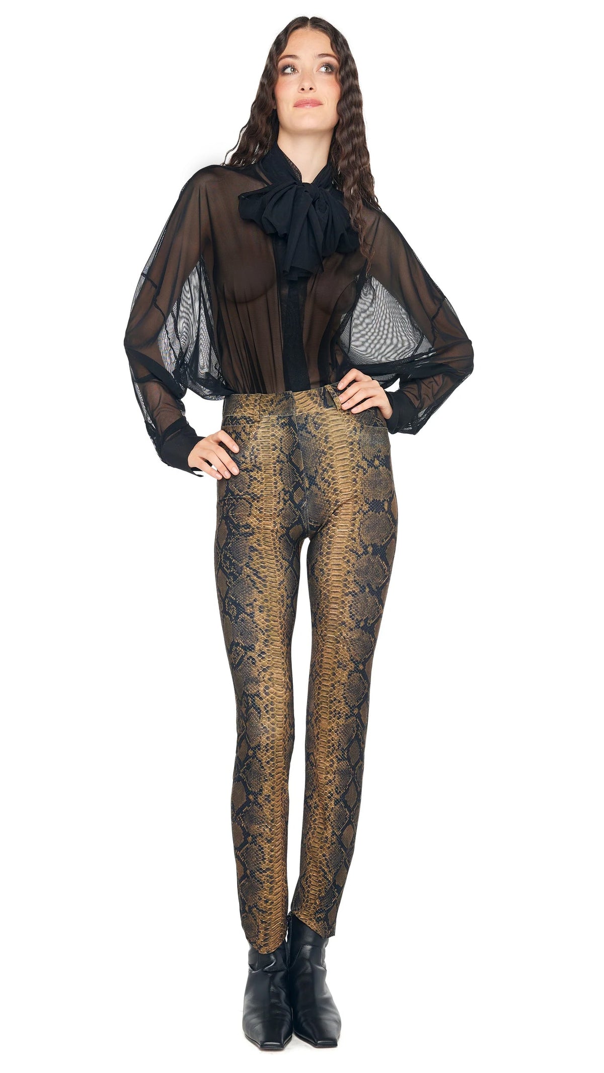 Norma Kamali HIGH WAIST PENCIL JEAN