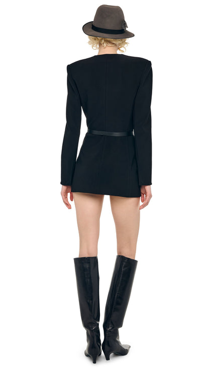 Norma Kamali LS V NECK ZIP FRONT JACKET