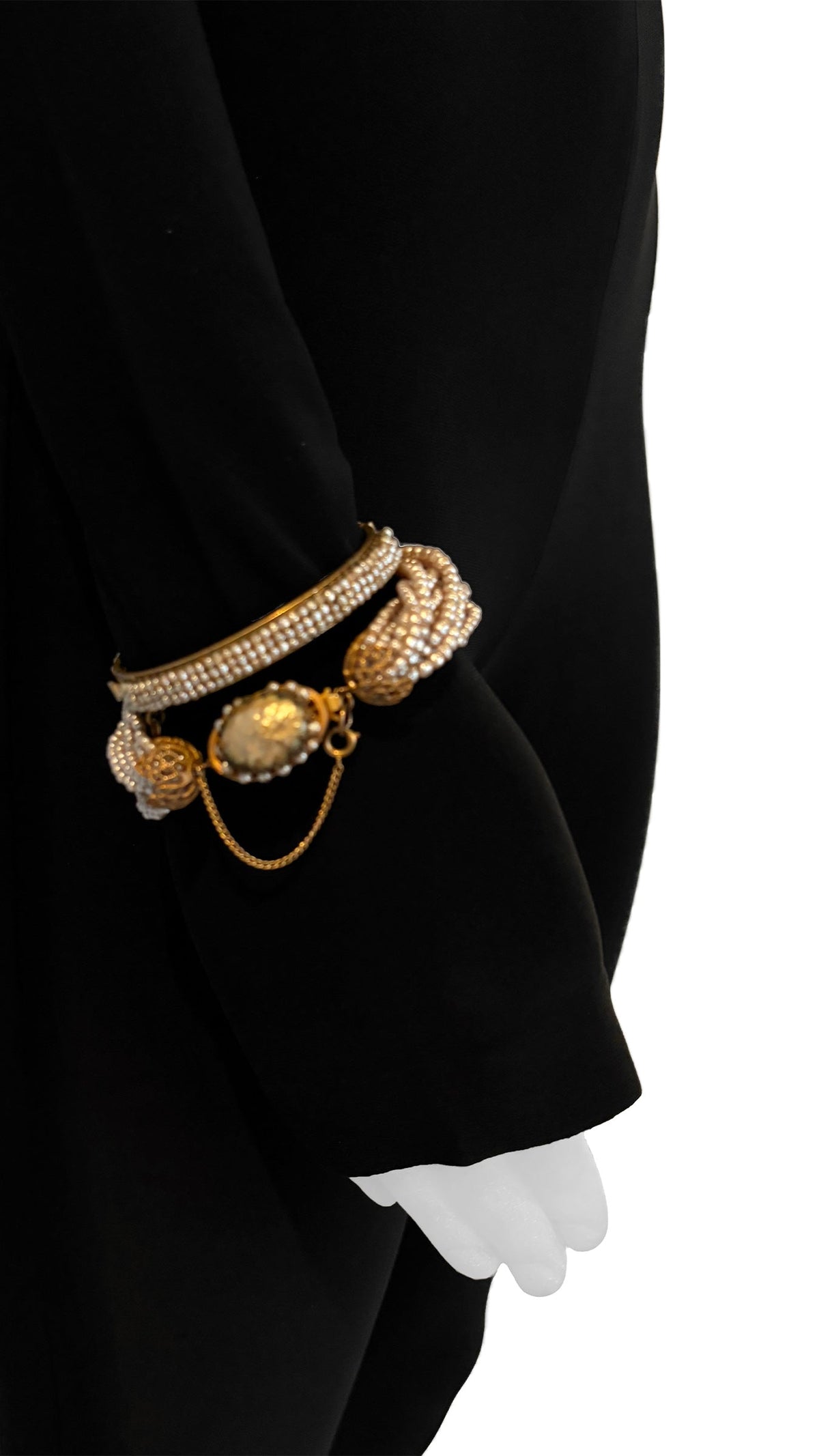 Norma Kamali MIRIAM HASKELL BEADED BRACELET AND EARRING SET OF 3