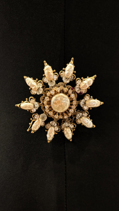 Norma Kamali MIRIAM HASKELL BEADED BROOCH