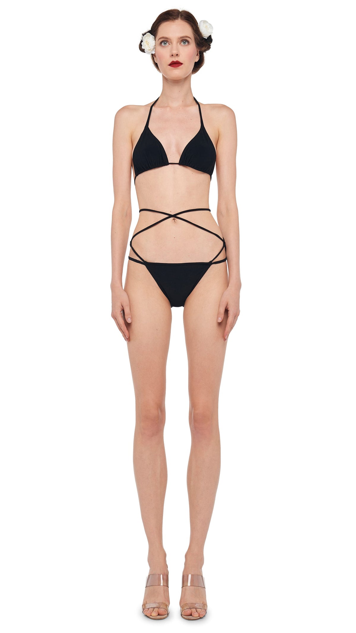 Norma Kamali CRISS CROSS BIKINI BRA / BOTTOM