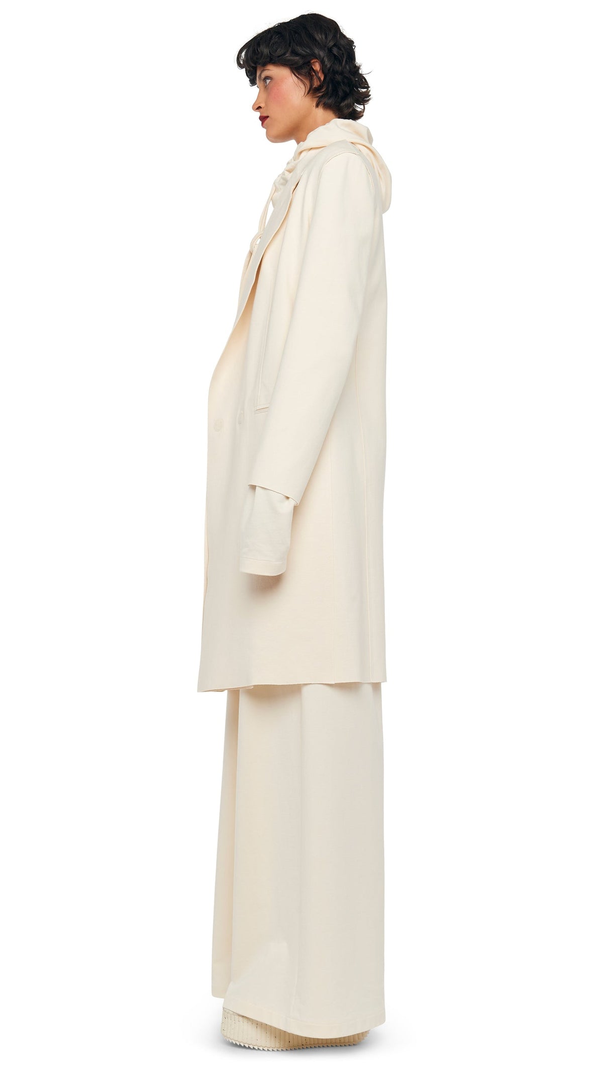 Norma Kamali OS RAGLAN SLEEVE HOODED TOP