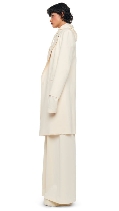 Norma Kamali OS RAGLAN SLEEVE HOODED TOP