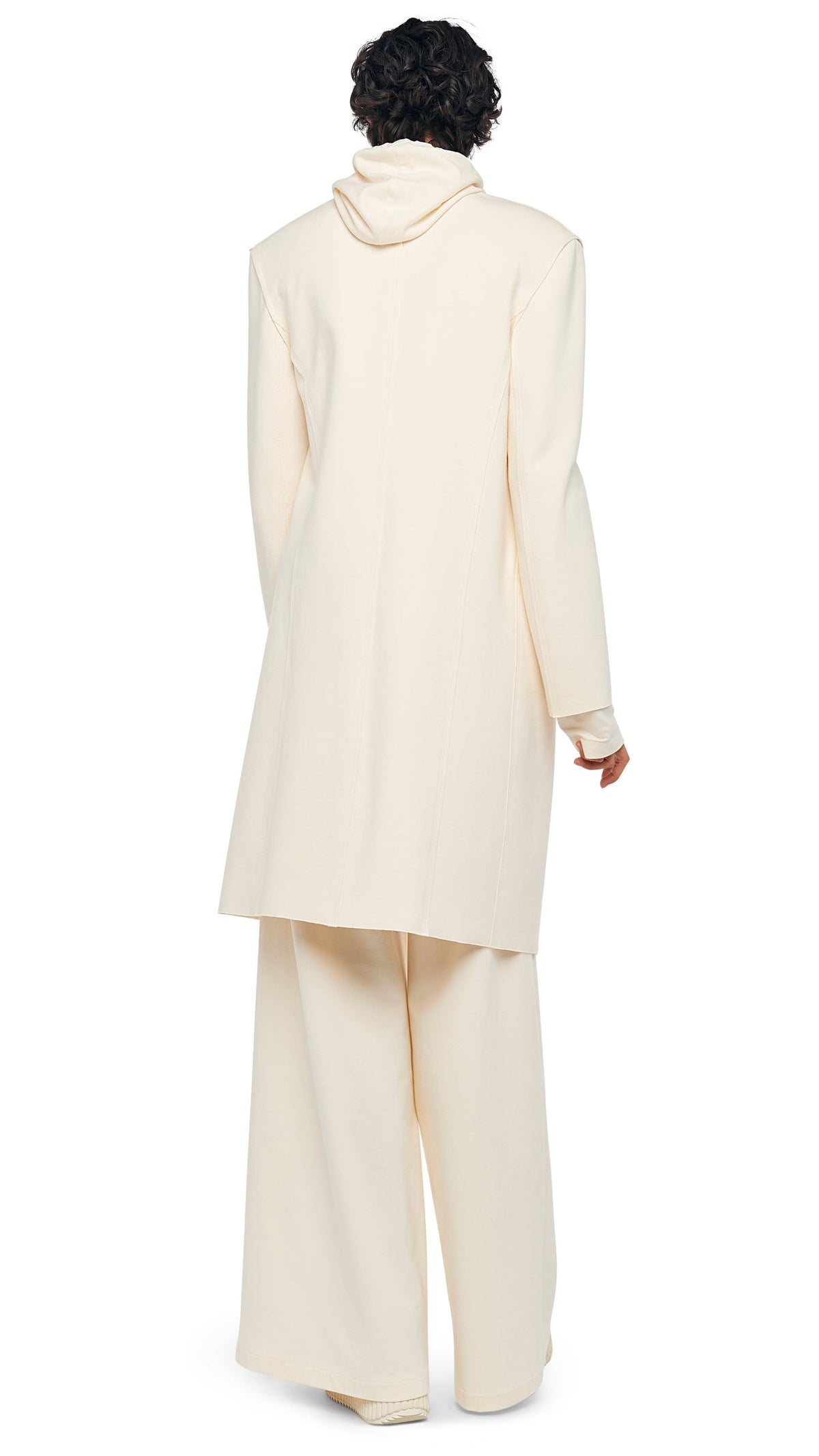 Norma Kamali OS RAGLAN SLEEVE HOODED TOP