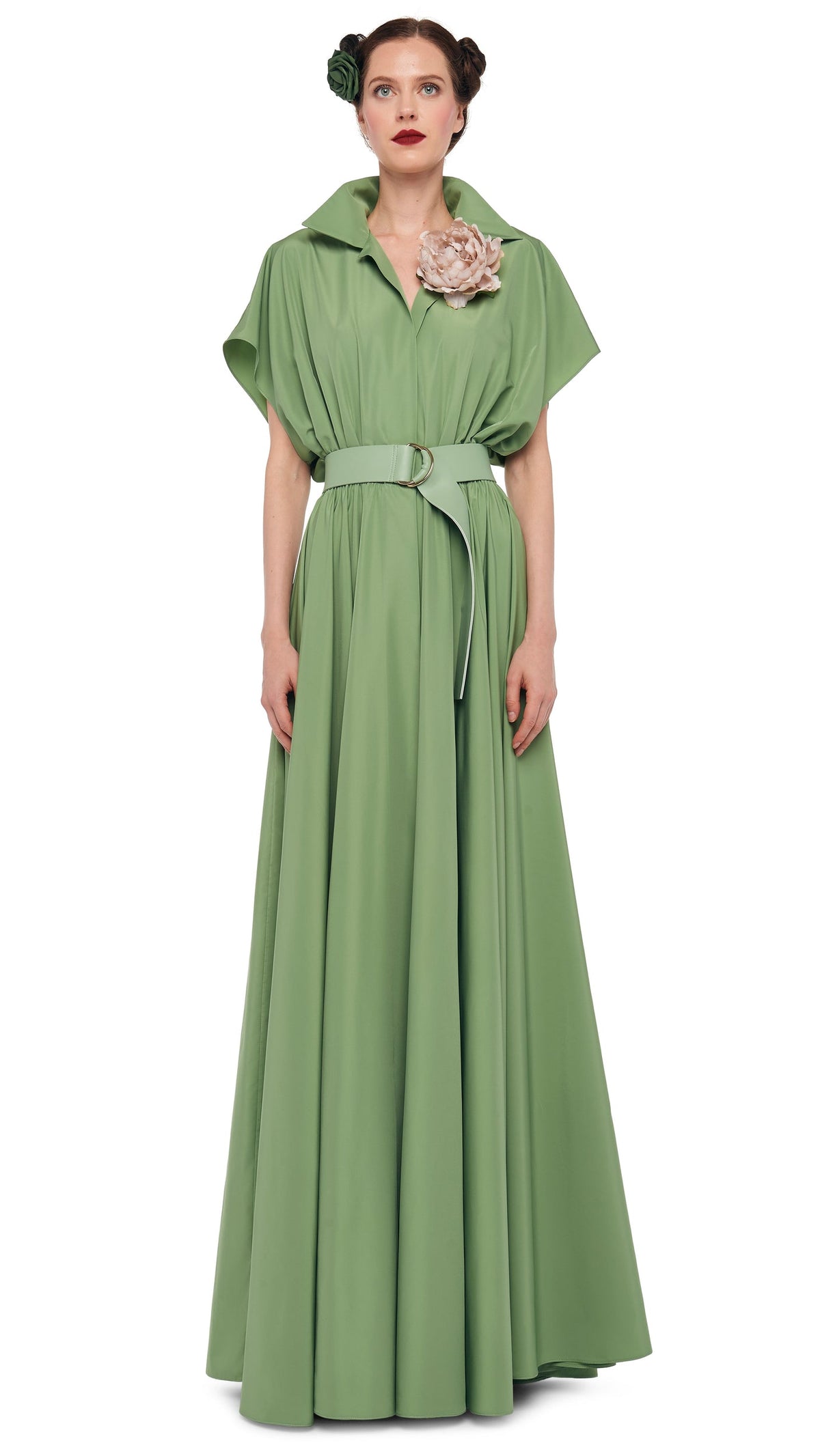 Norma Kamali SUPER OS SLEEVELESS BF NK SHIRT FLARED GOWN