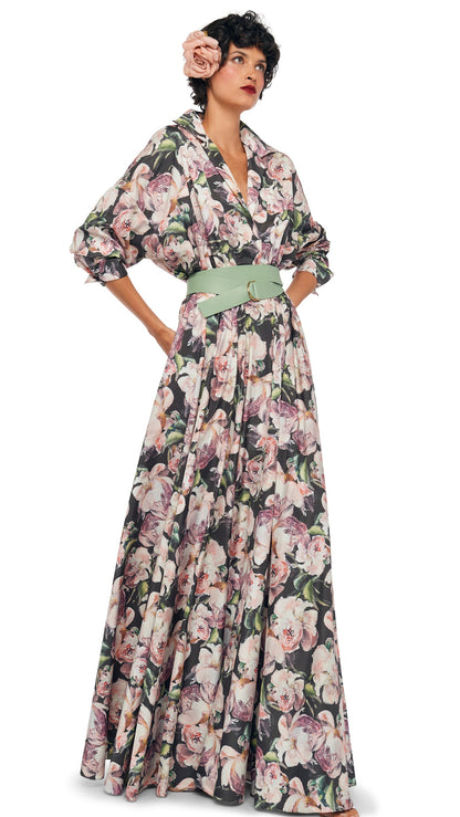 Norma Kamali SUPER OS BF NK SHIRT FLARED GOWN
