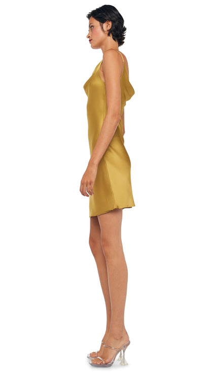 Norma Kamali SLIP MARIA MINI DRESS