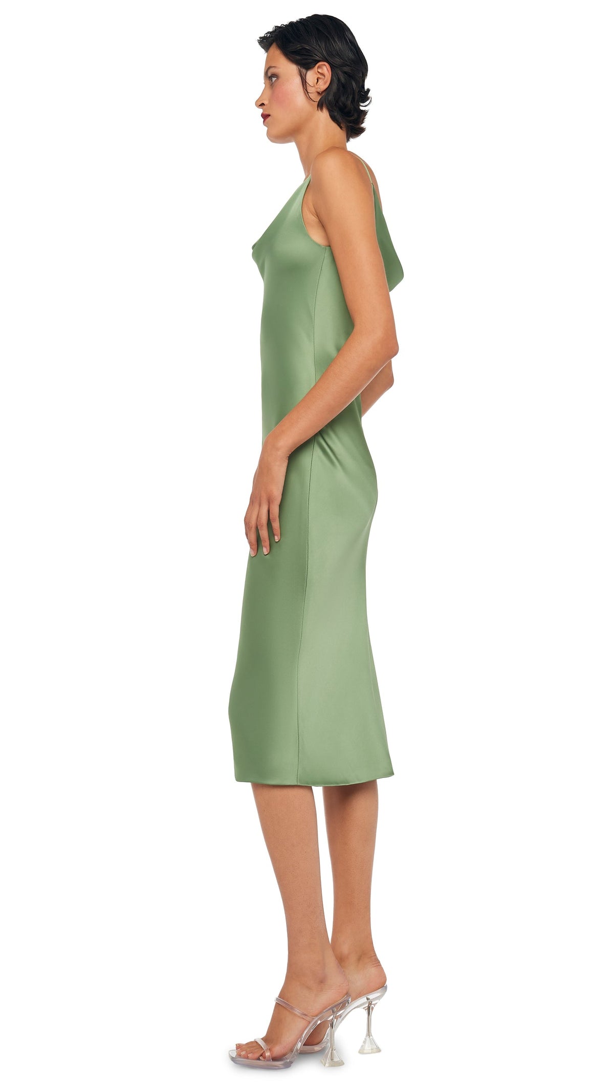 Norma Kamali SLIP MARIA DRESS BELOW KNEE