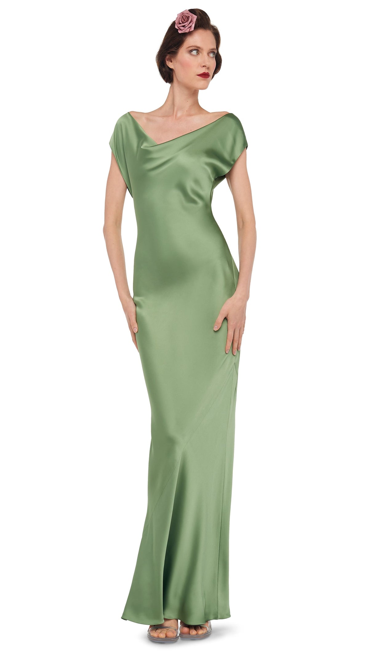 Norma Kamali CAP SLEEVE MARIA GOWN