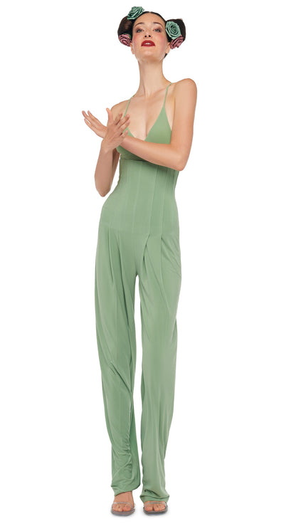 Norma Kamali HIGH WAIST TAILORED PLEAT PANT
