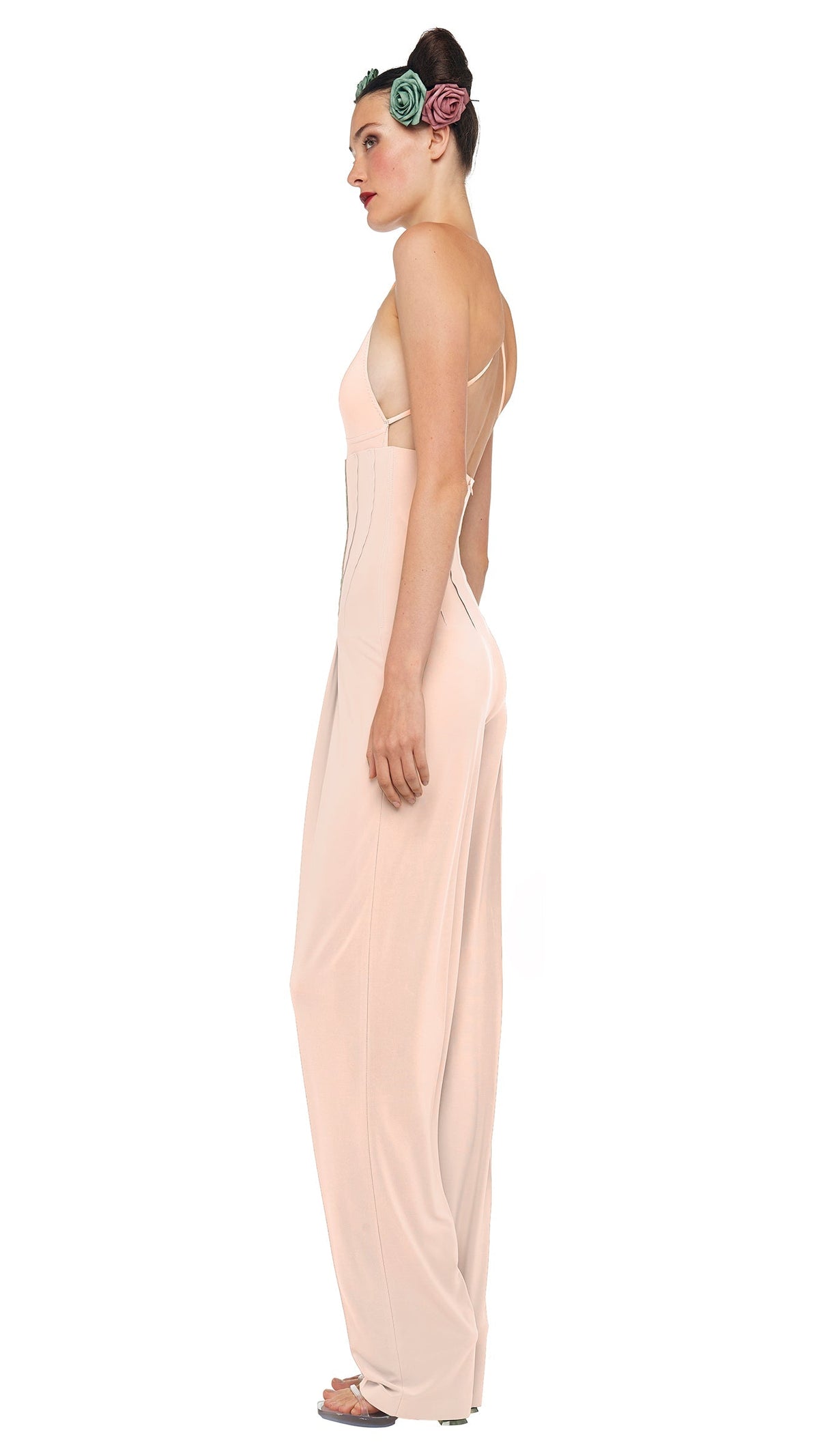 Norma Kamali HIGH WAIST TAILORED PLEAT PANT
