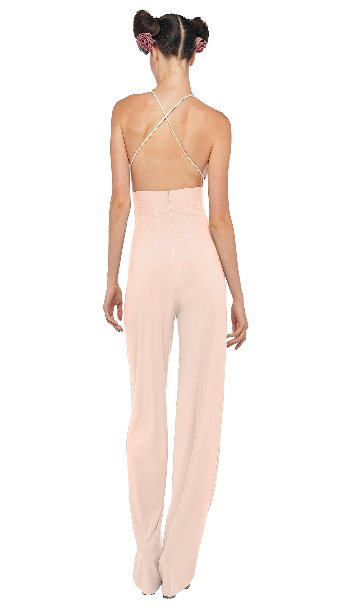 Norma Kamali HIGH WAIST TAILORED PLEAT PANT
