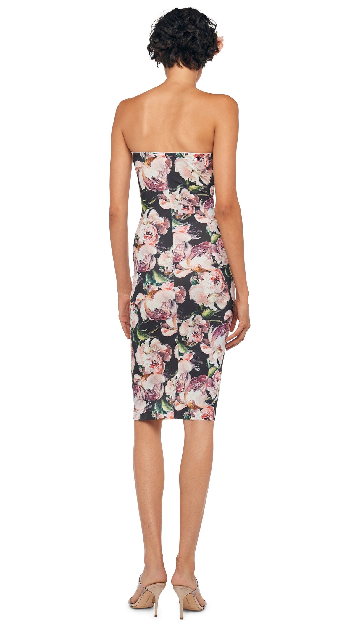 Norma Kamali STRAPLESS SHIRRED FRONT DRESS