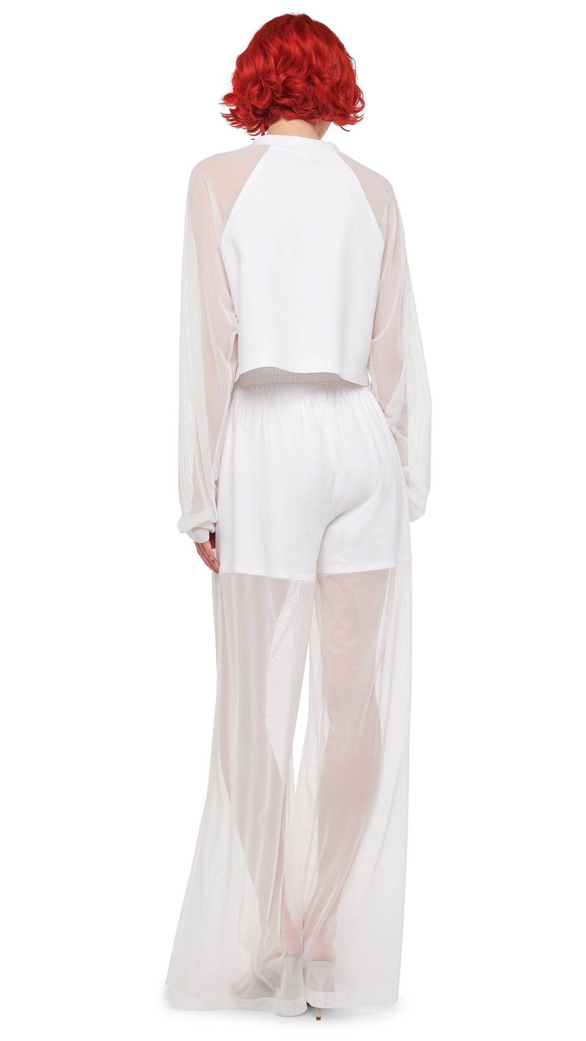 Norma Kamali BOYFRIEND ELEPHANT SWEATPANT W/ MESH