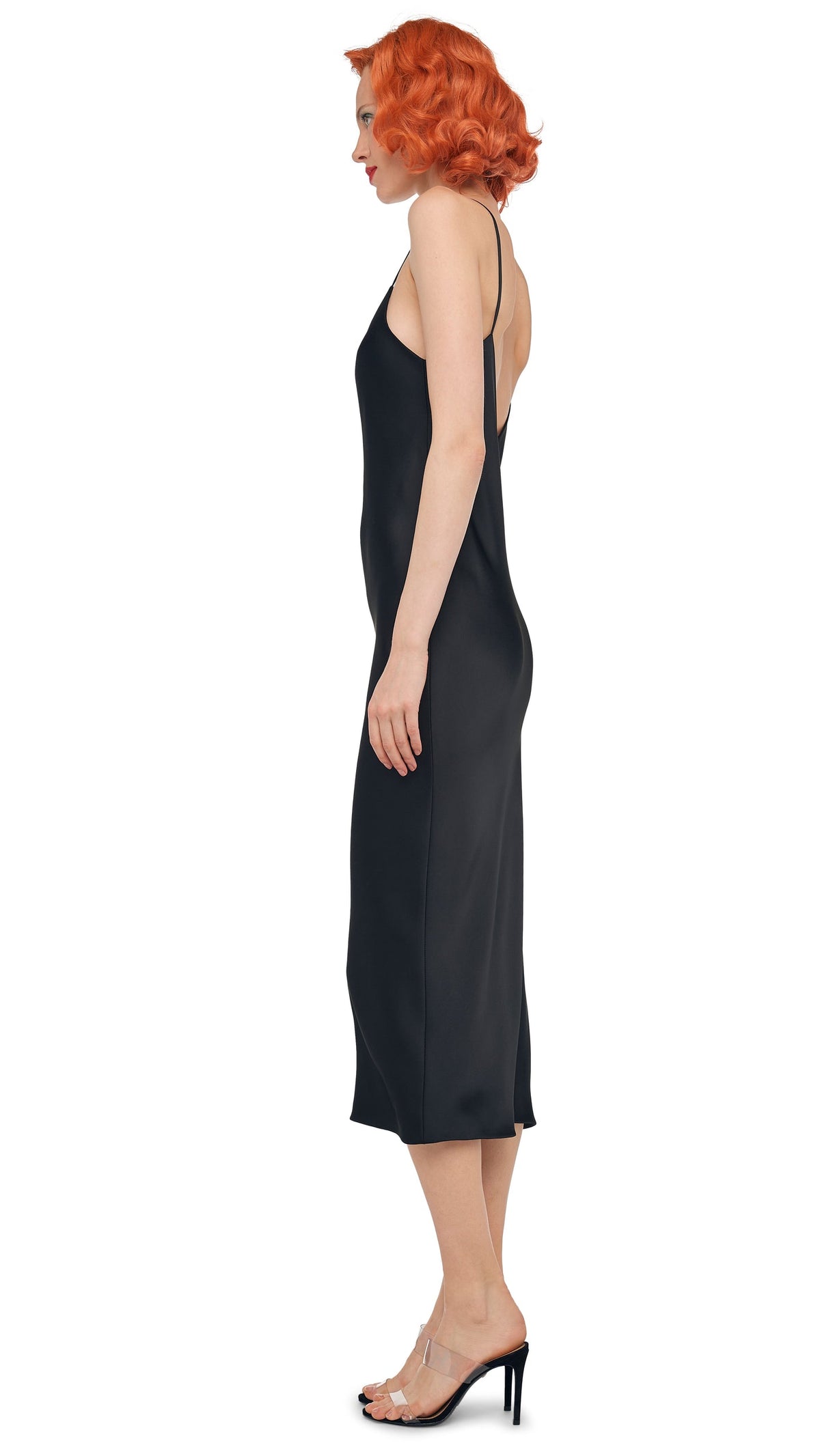 Norma Kamali BIAS SLIP DRESS TO MIDCALF